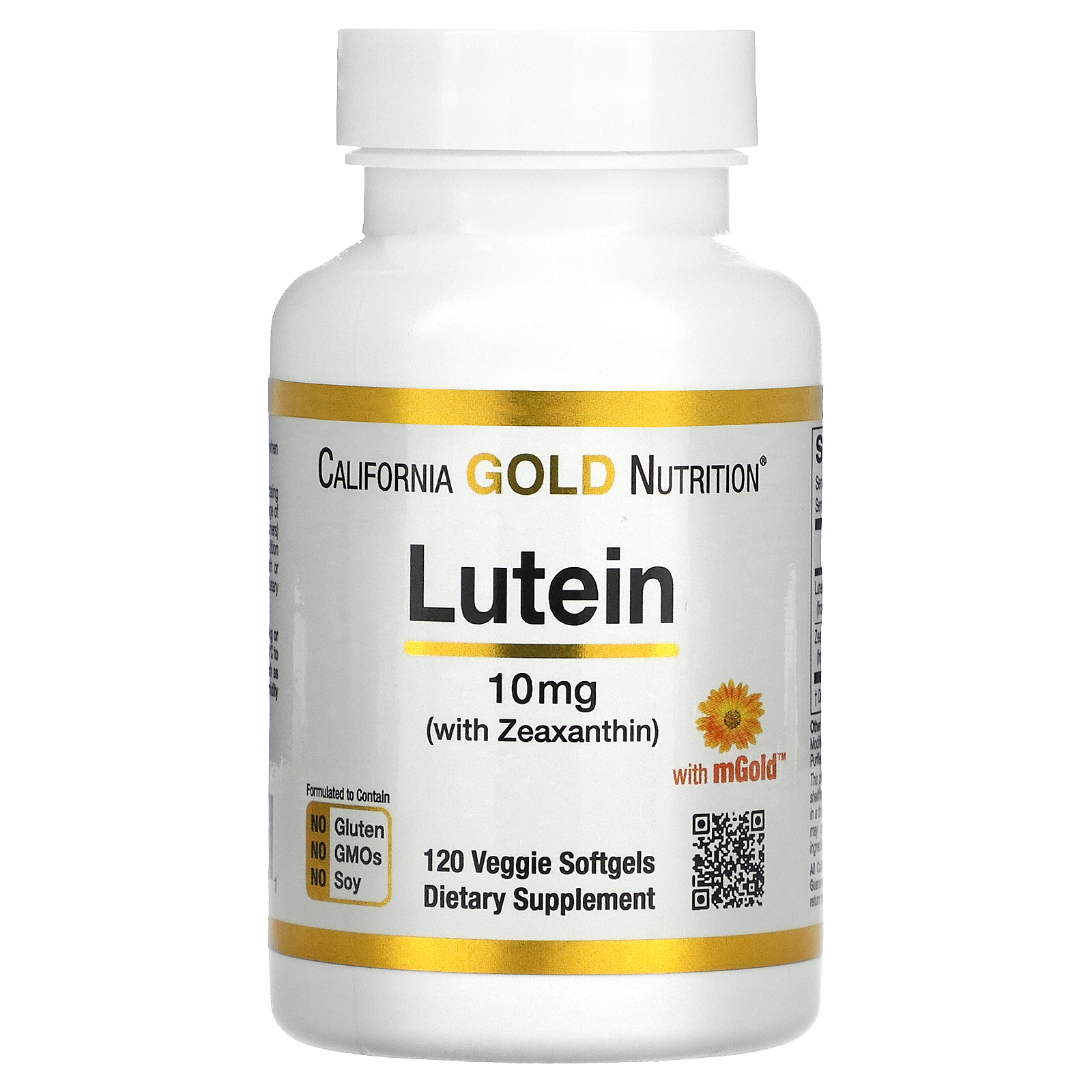 Lutein with Zeaxanthin, 10 mg, 120 Veggie Softgels, California Gold