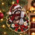 thumbnail image 2 of LOWLHOME Christmas Animals Cash Wallet Ornament, 2D Acrylic Hanging Christmas Tree Ornament, Money Gift Card Holder for Stocking Stuffer Holiday Party Favor Home Decoration, 2 of 5