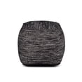 thumbnail image 6 of Steve Silver Omari Square Handwoven Black/ Ivory Wool Pouf, 6 of 7