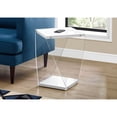 thumbnail image 4 of Contemporary Home Living 21.25" Clear and White Glossy Rectangular Accent Table, 4 of 4