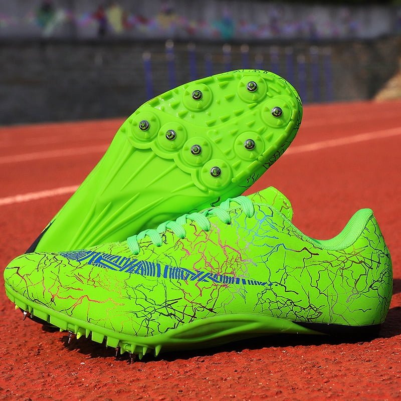 Mens Track and Field Shoes Teenagers Spikes Sneakers Boys Track Race Jumping Professional Running Nail Spikes Shoes