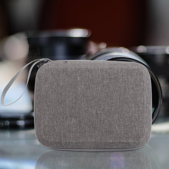 Luxshiny Grey Compact Camera Pouch with Material and for Secure Storage and Travel