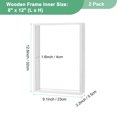 thumbnail image 3 of 2-Pack Dried Flower Frame, 8 x 12 Inch Double Acrylic Wooden Dried Flower Photo Floating Frame [White], 3 of 7