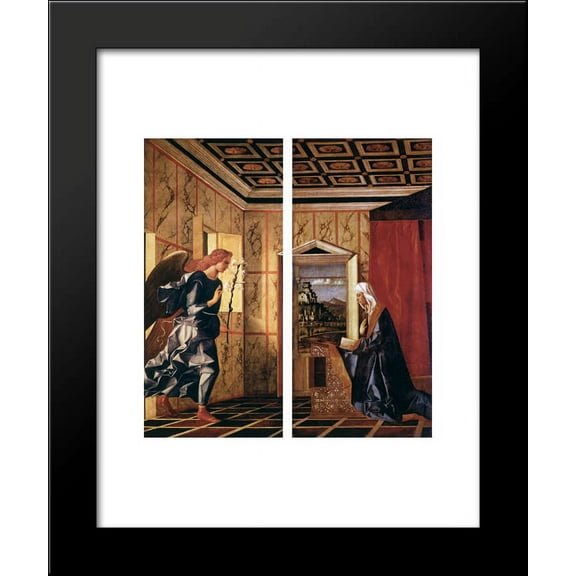The Annunciation 20x24 Framed Art Print by Bellini, Giovanni