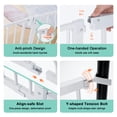 thumbnail image 4 of 29.5-48.4" Wide Pet Gate with Cat Door, Pressure Mount, Safety Gate Gift,White, 4 of 9