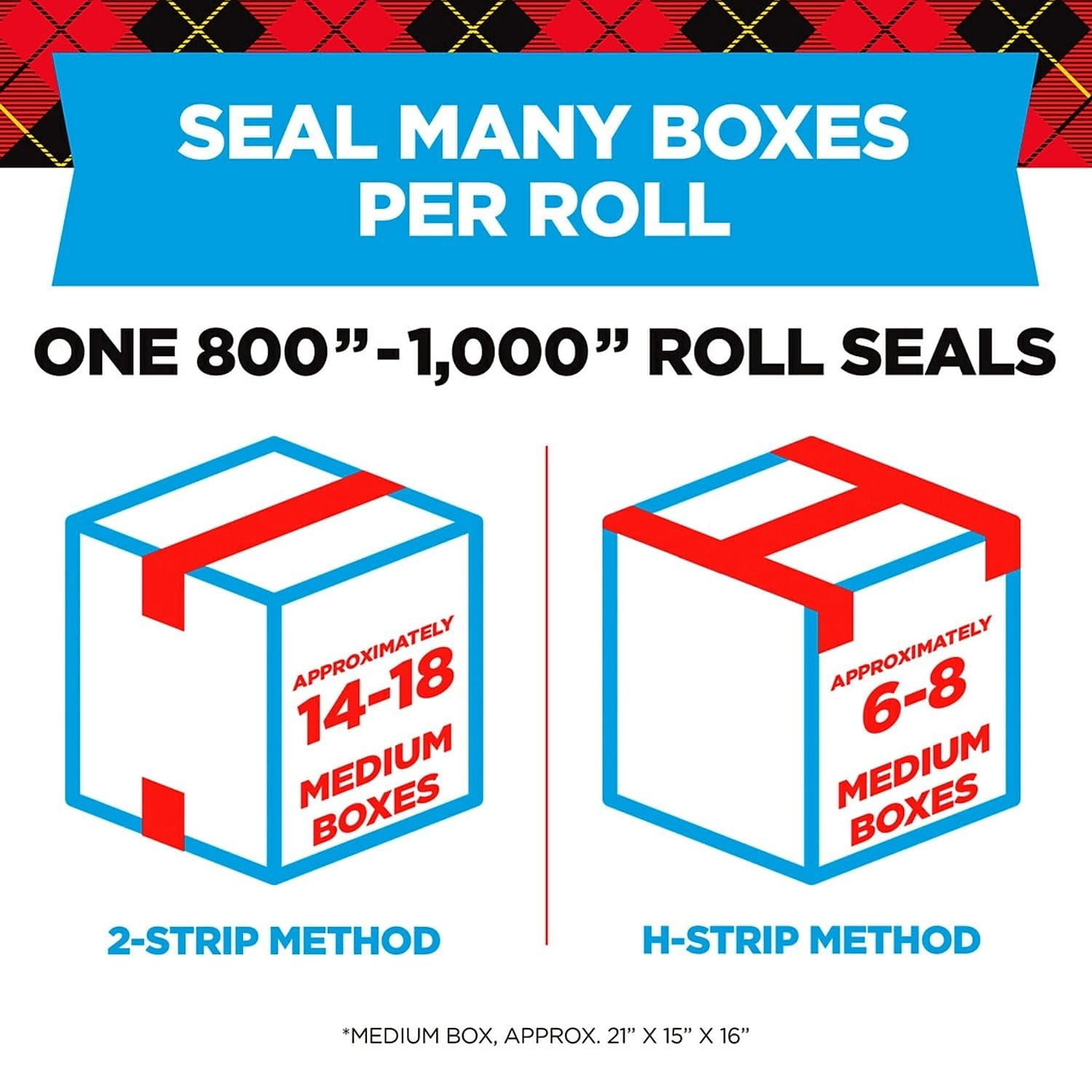 Scotch Packing Tape With Dispenser - 6 Rolls, 2-Inch x 22.2 Yds, Clear Shipping Tape