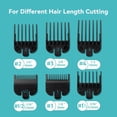 thumbnail image 3 of Clipper Guards Set Compatible with Most Wahl Clippers, Clipper Guides Replacement - 1/16" to 1/2", 6 Piece Set, Black Color, 3 of 7