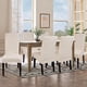 thumbnail image 2 of Fundas para sillas de comedor SearchI Jacquard, juego de 6 unidades, color beige, 2 of 7