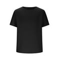 thumbnail image 5 of HVOBTTY Men's Summer T Shirt Soft Basic Casual Solid Color Crew Neck Short Sleeve Breathable Loose Daily Wear Top Black, L, 5 of 5