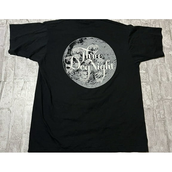 Three Dog Night Vintage Band Black Tour Shirt 100% Cotton Adult Tee GS018