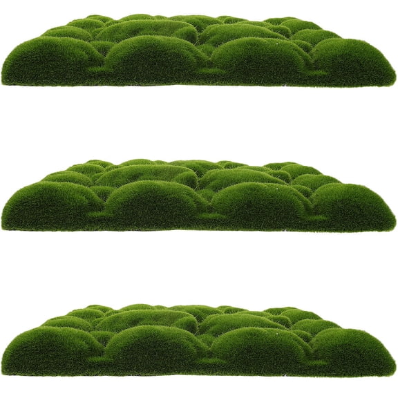 Pretyzoom 3Pcs Fake Moss Wall Decor Greenery Backdrop for Modern and Nordic Style Homes