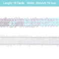 thumbnail image 2 of Unique Bargains 10 Yards 0.8 Inch Elastic Sequins Trim Flat Stretch Sequin Ribbon Strip, Metallic White, 2 of 4
