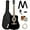 Black w/ Gig Bag, variant on Fender FA-125 Dreadnought Acoustic Guitar - Black w/ Gig Bag