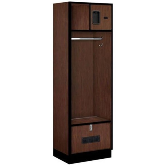 Open Access Designer Wood Locker - Mahogany