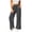 Dark Gray, variant on Levmjia Women Wide Leg Corduroy Pants High Waisted Drawstring Lounge Pants with Pockets Solid Color Casual Long Trousers