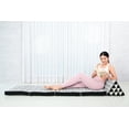 thumbnail image 3 of Leewadee Comfortable Japanese Floor Mattress - Thai Floor Bed With Triangle Cushion - Futon Mattress - XL Extra Long Thai Massage Mat,  Blue White, Kapok Filling, 3 of 4