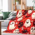 thumbnail image 2 of Kuscheln Halloween Blanket, Ghost Skull Fleece Halloween Throw Blanket, Spooky Cozy Blanket for Sofa Couch Bed, Holiday Home Decor Blanket, Halloween Gift for Friends Family, 2 of 9