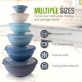 thumbnail image 3 of 12 Piece Plastic Mixing Bowls with Leak-Proof Lids Set - Microwave and Freezer Safe Kitchen Mixing Bowls for Preparing, Serving and Storing - Large Nesting Bowls (Twilight Ombre), 3 of 8