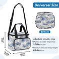 thumbnail image 3 of Insulated Cooler Bag with Multiple Pockets Lightweight Lunch Box Tote for Travel Beach Camping Office Watercolor Vintage Planes, 3 of 7
