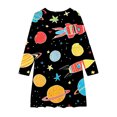 thumbnail image 3 of LOVZFMLL Robe d'Été à Manches Courtes pour Filles, Col Rond Imprimé, 3 of 4