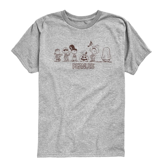Peanuts - Halloween Lineup - Youth Boys Short Sleeve Graphic T-Shirt