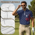 thumbnail image 5 of Aplkyhs Patriotic Matching Golf Shirts for Couple His and Hers Golf Shirts 4-Way Stretch American Flag Matching Mens Hawaiian Shirt Suitable for Tennis Enthusiasts Lightweight Quick Dry, 5 of 6