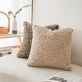 thumbnail image 2 of Sanmadrola Decorative Throw Pillow Covers 18" x 18" Set of 2, Teddy Fur Couch Plliowcase Cushion Cover Modern Farmhouse Home Decor, Oatmeal, 2 of 6