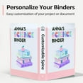 thumbnail image 5 of BinderX Extra Durable 3 Ring Binder, Round Rings 1 Inch Binder, Fits 175 Sheets of 8.5x11 Paper, Customizable View Cover with Inside Pockets, Cute 1" Binders, 1 Inch Binders 3 Ring, Aqua Blue, 5 of 7