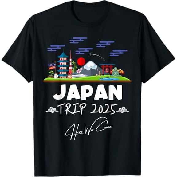 Premium model-Unisex-100% cotton-Japan Trip 2025 Here We Come Matching Team Travel Vacation T-Shirt