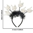thumbnail image 3 of AJKSFHIU Halloween Headbands for Women,Girls Halloween Headband,Day Of The Dead Hair Hoop Headband,Halloween Headband Pumpkin Spider Hair Halloween Party Environment Layout Radial Headband, 3 of 5