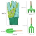 thumbnail image 4 of 4Pcs Set Kids Garden Tool Kit Light Green Gardening Tools For Children Aged 3 13 With Wooden Handle Design, 4 of 9