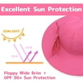 thumbnail image 5 of Toddler Kids Baby Girl Breathable Sun Hat Cotton Foldable 50+ SPF Protective, 5 of 8