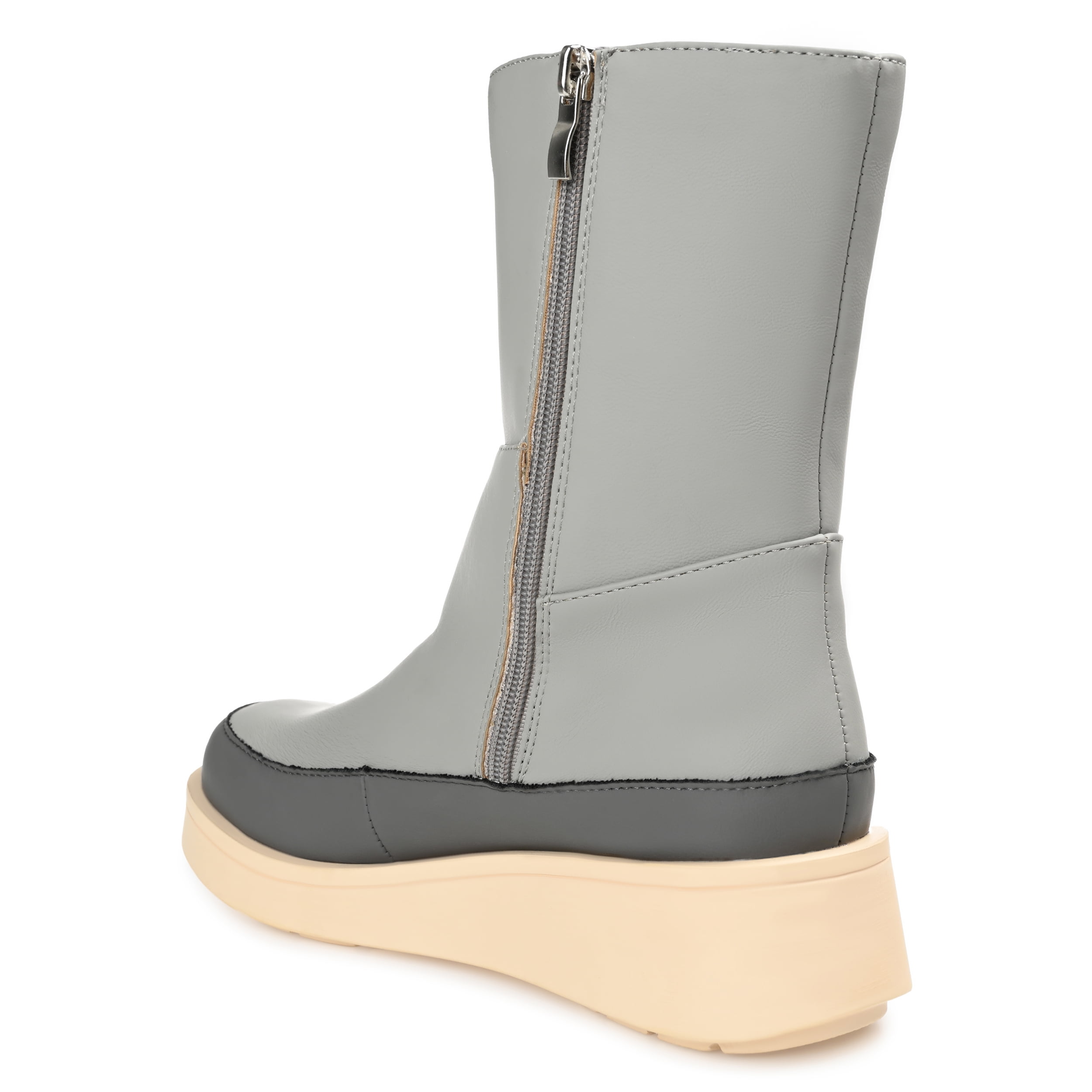 Journee Womens Cristen Inside Zip Platform Booties