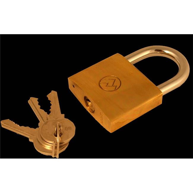 1" Keyed Alike Solid Brass Padlocks, Pack of 10