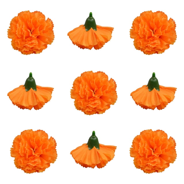 Toystoory 1 Juego de accesorios de fondo de Festival naranja de flores falsas, adorno de ligero, accesorios de foto de clavel simulado para Decoración del hogar No.1