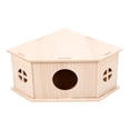 thumbnail image 5 of ibasenice Wood Squirrel House Beige Triangular Design Small Animals 1 Pcs, 5 of 8