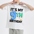 thumbnail image 2 of It's My 9th Birthday 9 Nine Happy Birthday Girls T-Shirt White L, 2 of 5