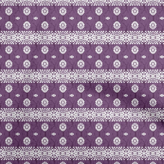 oneOone Georgette Viscose Purple Fabric Aian Batik Craft Projects Decor Fabric Printed By The Yard 42 Inch Wide