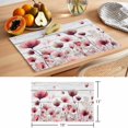 thumbnail image 6 of Watercolor Pink Flowers Placemats Set of 6 Spring Flowers Botanical Wood Grain Place Mats Indoor Wipeable Table Mats Washable Dining Table Placemats for Kitchen Holiday Party Home Decor 13x19 Inch, 6 of 9