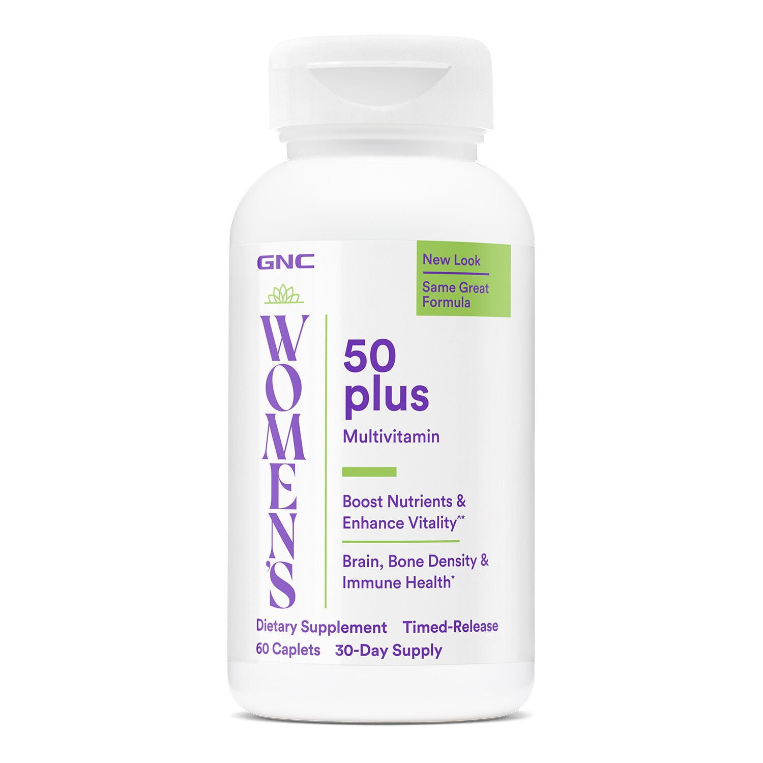 GNC Women's 50+ Multivitamin for Women - Clinically backed multivitamin formula to support aging women, 60 Capsules (30 Servings)