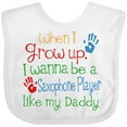 thumbnail image 3 of Inktastic Saxophone Player Like Daddy Boys or Girls Baby Bib, 3 of 4