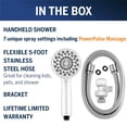 thumbnail image 4 of Cabezal de ducha Waterpik PowerPulse Massage de alta presión, 7 modos, 4 of 7
