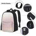 thumbnail image 5 of Naloa Glitter Light Pearl Print Large Capacity Backpack Lunch Bag Pencil Case Combination 3 Piece Set for Student, 5 of 8