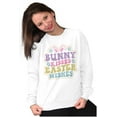 thumbnail image 4 of Cute Bunny Kisses Easter Wishes Women Crewneck Sweatshirt Brisco Brands S, 4 of 5