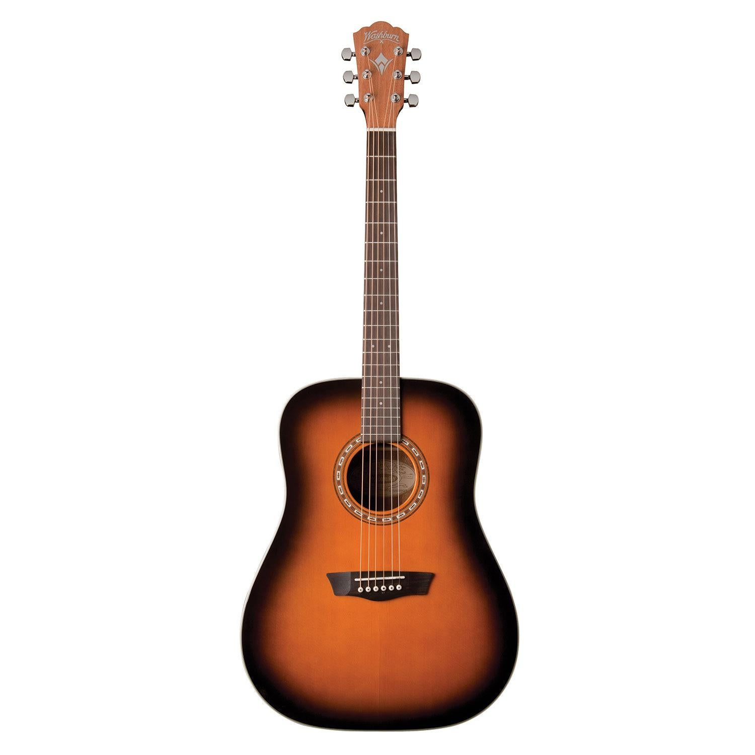 Washburn 6 String Acoustic Guitar, Right (WD7SATB-A)