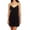 Black, variant on Women's Only Hearts 30106 Organic Cotton Lace Trim Chemise (Bone L)