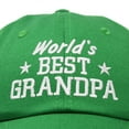 thumbnail image 2 of DALIX Worlds Best Grandpa Dad Hat Grandfather Gift Cotton Cap in Kelly Green, 2 of 6