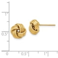 thumbnail image 3 of FB Jewels Leslie's 14K Yellow Gold Polished Textured Love Knot Earrings, 3 of 3