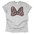 thumbnail image 2 of Minnie Leopard Bow Shirt, Animal Kingdom Shirt, Safari Shirt Casual Short Sleeve Shirt (Medium, Gray), 2 of 7