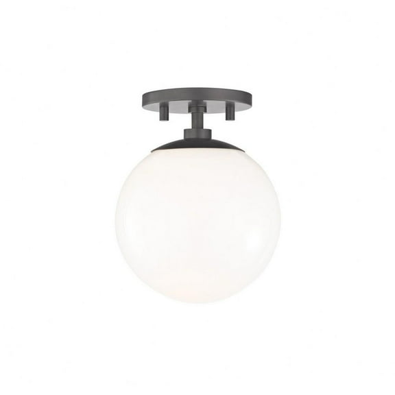 -One Light Semi-Flush Mount in Style-7.5 inches Wide By 9.25 inches High-Old Bronze Finish Bailey Street Home 735-Bel-2692790